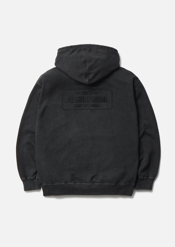 【NEIGHBORHOOD|ネイバーフッド】PIGMENT SWEAT HOODIE (BLACK)
