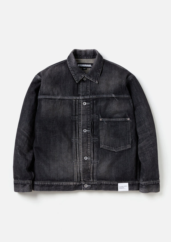 WASHED DENIM TYPE-1 JACKET|ウォッシュドデニム TYPE-1 ジャケット(BLACK)