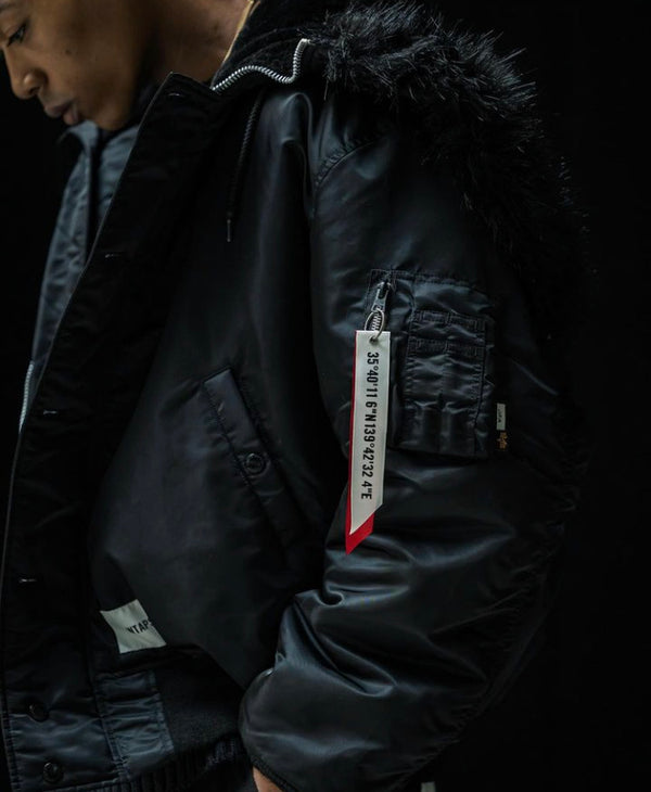 【WTAPS|ダブルタップス】N-2B CORE SPEC / JACKET / NYLON. TWILL. ALPHA INDUSTRIES /N-2Bコアスペック ジャケット ナイロン ツイル アルファインダストリーズ(BLACK)