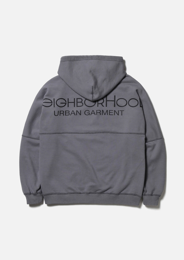 【NEIGHBORHOOD|ネイバーフッド】REVERSIBLE SWEAT HOODIE LS/リバーシブル スエットフーディー LS(CHACOAL,BLACK)