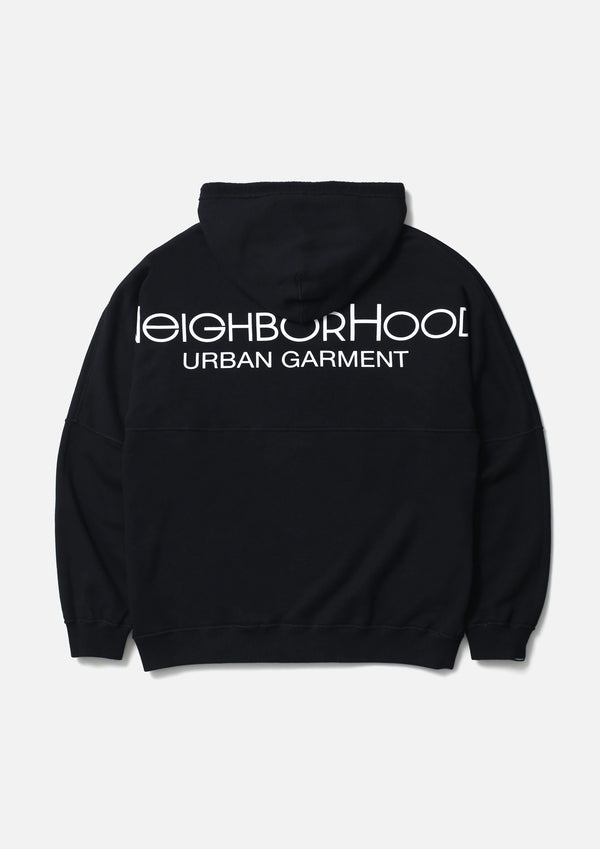 【NEIGHBORHOOD|ネイバーフッド】REVERSIBLE SWEAT HOODIE LS/リバーシブル スエットフーディー LS(CHACOAL,BLACK)