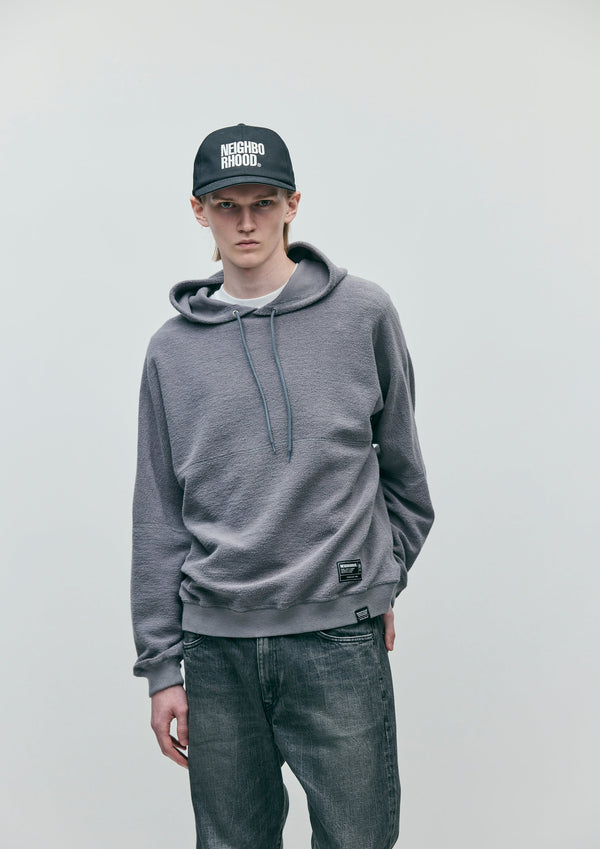 【NEIGHBORHOOD|ネイバーフッド】REVERSIBLE SWEAT HOODIE LS/リバーシブル スエットフーディー LS(CHACOAL,BLACK)