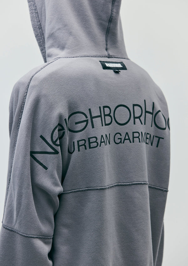 【NEIGHBORHOOD|ネイバーフッド】REVERSIBLE SWEAT HOODIE LS/リバーシブル スエットフーディー LS(CHACOAL,BLACK)