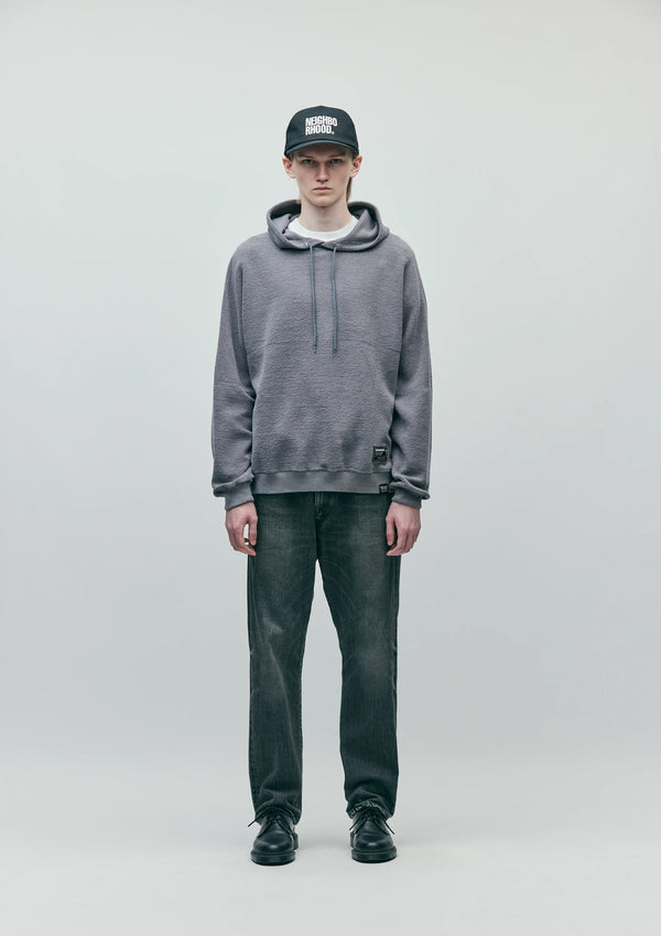 【NEIGHBORHOOD|ネイバーフッド】REVERSIBLE SWEAT HOODIE LS/リバーシブル スエットフーディー LS(CHACOAL,BLACK)