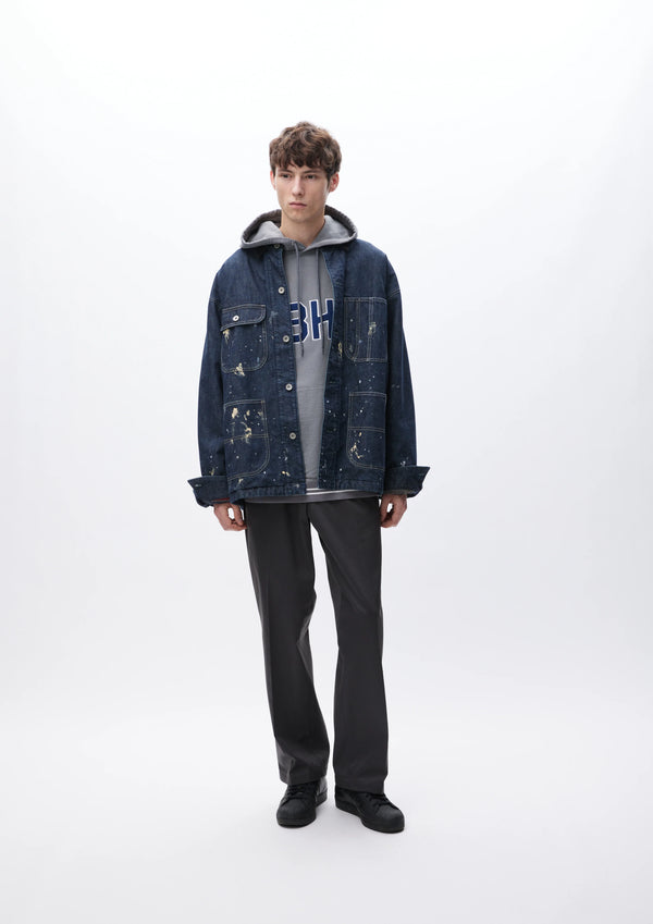 【NEIGHBORHOOD|ネイバーフッド】CORDUROY COLLAR WASHED COVERALL JACKET /コーデュロイ カラー ウォッシュド カバーオール ジャケット(INDIGO)