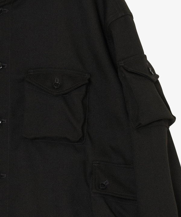 【MODMNT|モドメント】T／TWEED UTILITY CPO SHIRT/T／ツイードユーティリティーCOPシャツ(GRAY,BLACK)