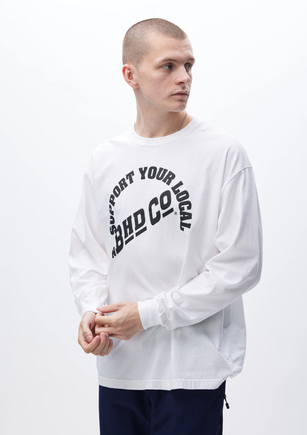 【NEIGHBORHOOD|ネイバーフッド】NH . TEE LS-6(WHITE)