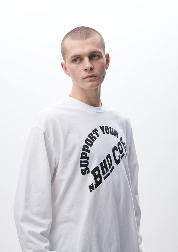 【NEIGHBORHOOD|ネイバーフッド】NH . TEE LS-6(WHITE)