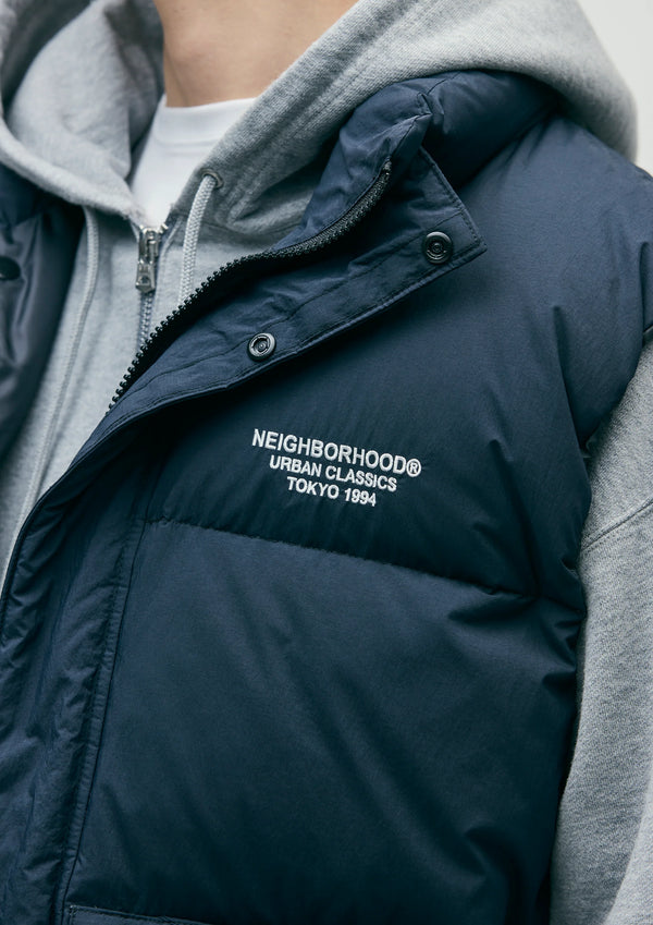 【NEIGHBORHOOD|ネイバーフッド】CLASSIC DOWN VEST /クラッシックダウンベスト(BLACK,GRAY,NAVY)