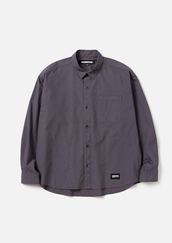 PLAIN SHIRT LS |プレーン シャツ LS(GRAY)