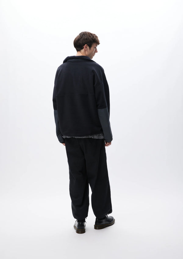 FLEECE HALF ZIP PULLOVER LS |フリース ハーフジップ プルオーバー LS(BLACK)