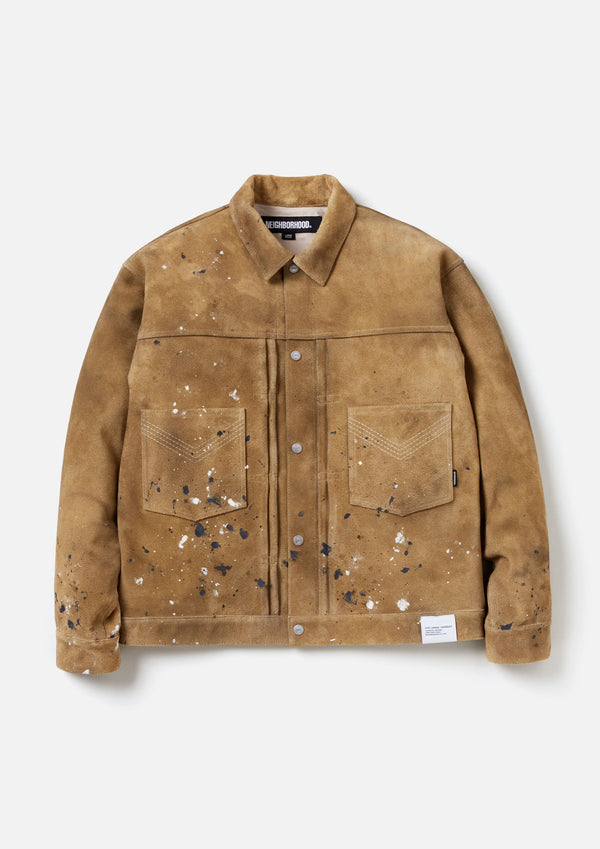 DRIP SUEDE JACKET/ドリップ スエード ジャケット(BEIGE)