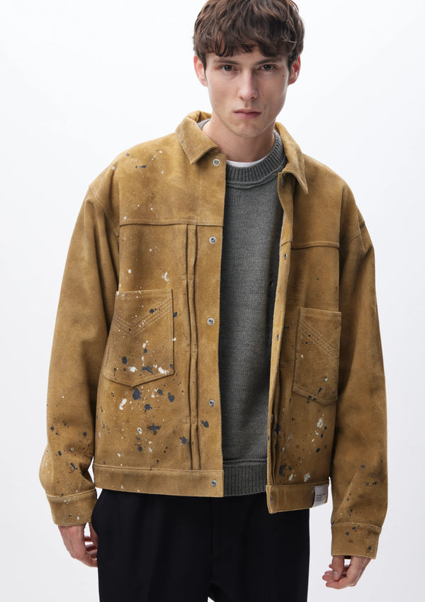 DRIP SUEDE JACKET/ドリップ スエード ジャケット(BEIGE)