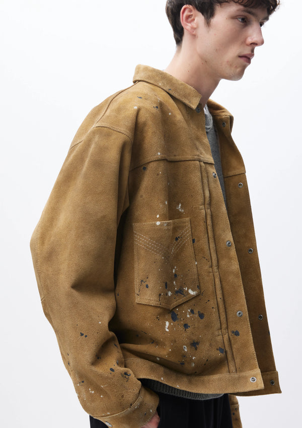 DRIP SUEDE JACKET/ドリップ スエード ジャケット(BEIGE)