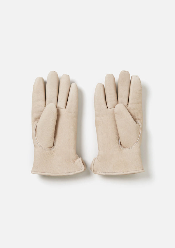 【NEIGHBORHOOD|ネイバーフッド】LEATHER BOA GLOVES /レザー ボア グローブ(BEIGE)