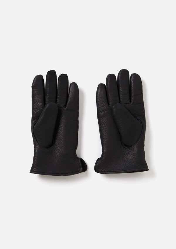 【NEIGHBORHOOD|ネイバーフッド】LEATHER BOA GLOVES /レザー ボア グローブ(BLACK)