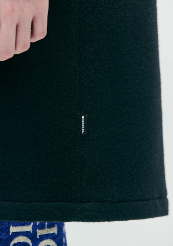【NEIGHBORHOOD|ネイバーフッド】WOOL COAT MOD/ウールコートモッド(BLACK)