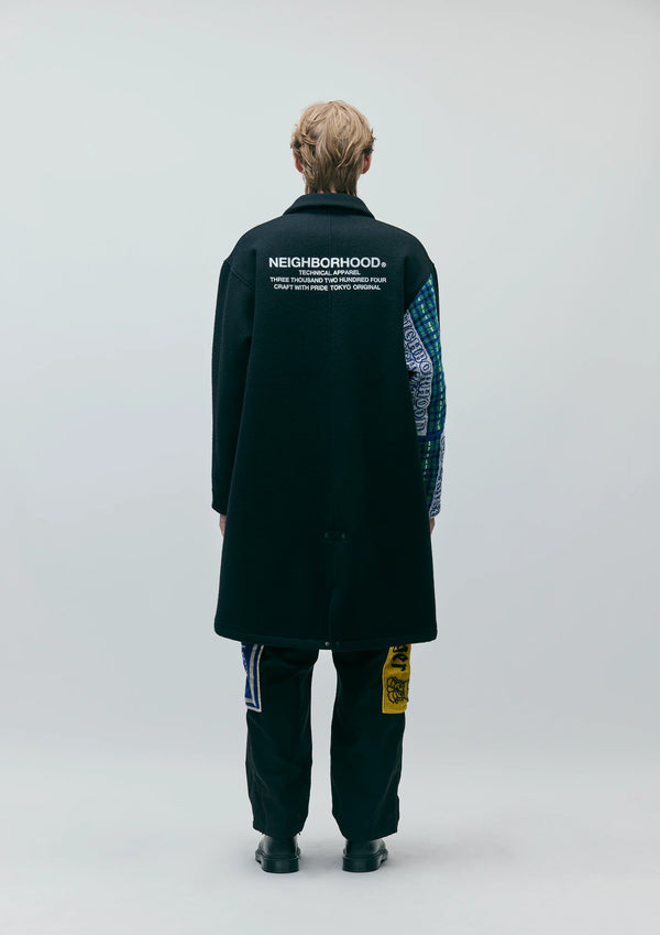 【NEIGHBORHOOD|ネイバーフッド】WOOL COAT MOD/ウールコートモッド(BLACK)