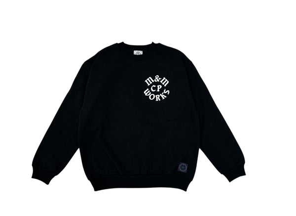 【M&M|エムアンドエム】WORKS HEAVY CREW NECK SWEAT/ワークスヘビークルーネックスウェット(BLACK,ASH GRAY)