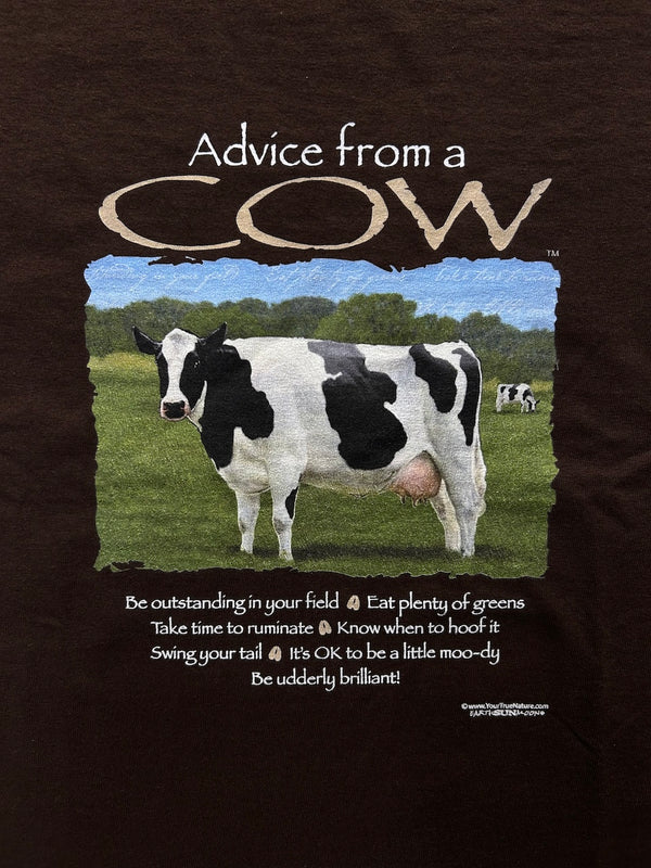 【ATLAS SCREEN PRINTING|アトラススクリーンプリンティング】VARIOUS PRINTS ADVICE COW/ヴェアリアスプリントアドバイスカウ(DARK CHOCOLATE)