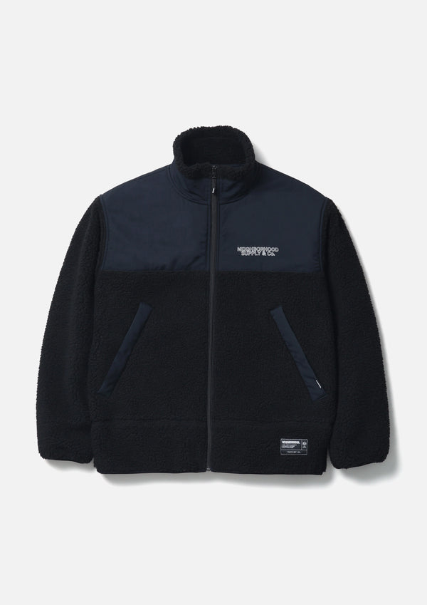 【NEIGHBORHOOD|ネイバーフッド】FLEECE JACKET/フリースジャケット(BLACK)