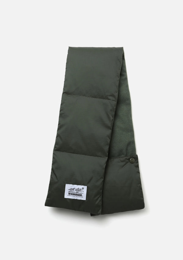 【NEIGHBORHOOD|ネイバーフッド】NH X EDDIE BAUER . DOWN MUFFLER/NH Xエディーバウアー.ダウンマフラー(OLIVE,BLACK)