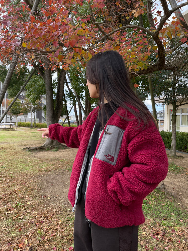 【THE NORTH FACE | ザノースフェイス】REVERSIBLE EXTREME PILE CARDIGAN/リバーシブルエクストリームパイルカーディガン(BS ビートルート×スモークドパール)