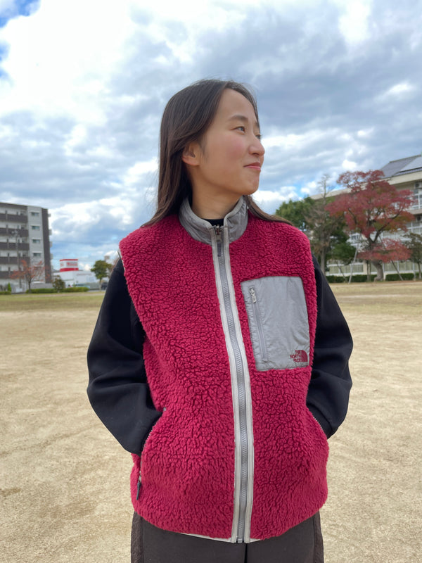 REVERSIBLE EXTREME PILE VEST/リバーシブルエクストリームパイルベスト(BS ビートルート×スモークドパール)