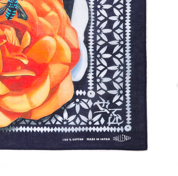 【CHALLENGER|チャレンジャー】FLOWER BANDANA (NAVY)