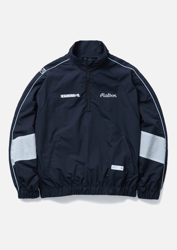 【NEIGHBORHOOD|ネイバーフッド】NH X MALBON GOLF . QUARTER ZIP JACKET /NH X マルボンゴルフ . クオータージップジャケット(BLACK)