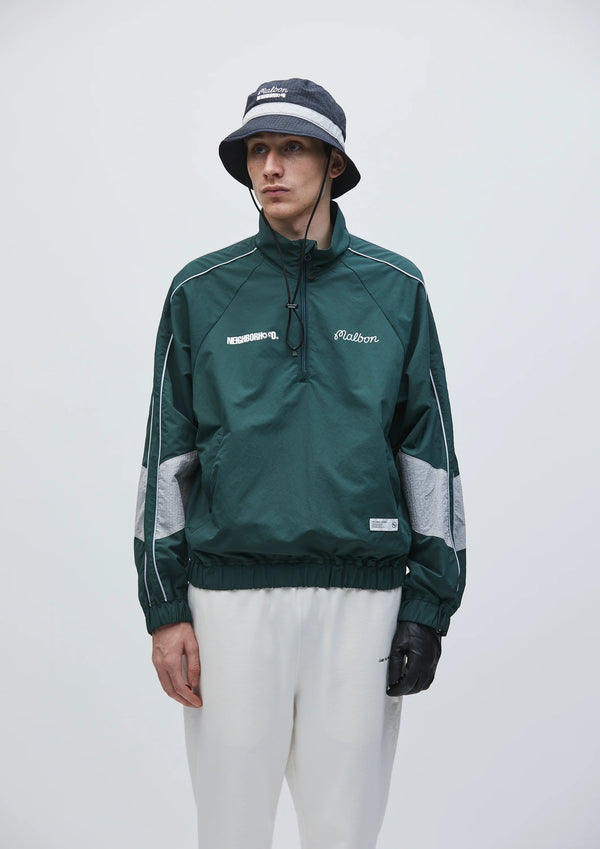 【NEIGHBORHOOD|ネイバーフッド】NH X MALBON GOLF . QUARTER ZIP JACKET /NH X マルボンゴルフ . クオータージップジャケット(GREEN)