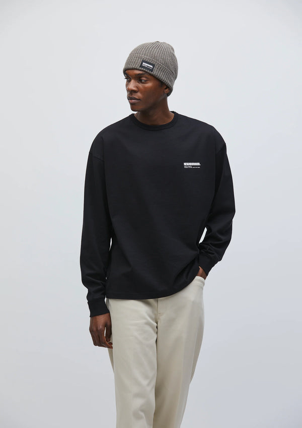 【NEIGHBORHOOD|ネイバーフッド】CLASSIC CREWNECK LS/クラシック クルーネック LS(BLACK)