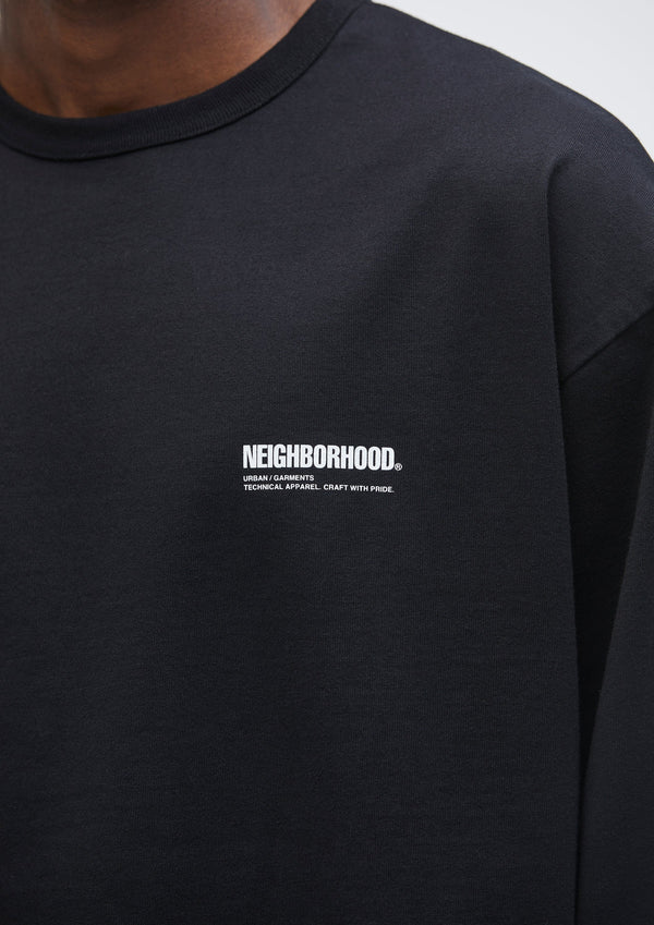 【NEIGHBORHOOD|ネイバーフッド】CLASSIC CREWNECK LS/クラシック クルーネック LS(BLACK)