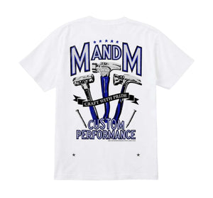 【M&M|エムアンドエム】PRINT TEE/プリントTEE(WHITE,BLACK,GRAY)