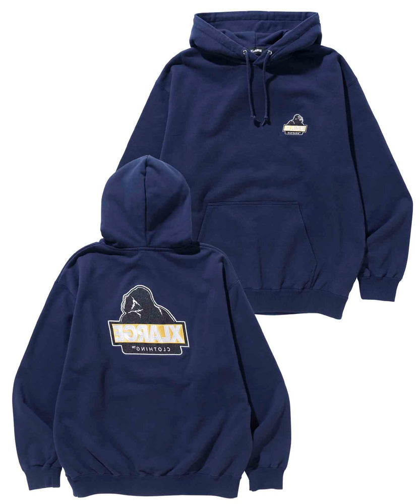 スランテッドオージープルオーバーフーディースウェットシャツ(NAVY)X ...