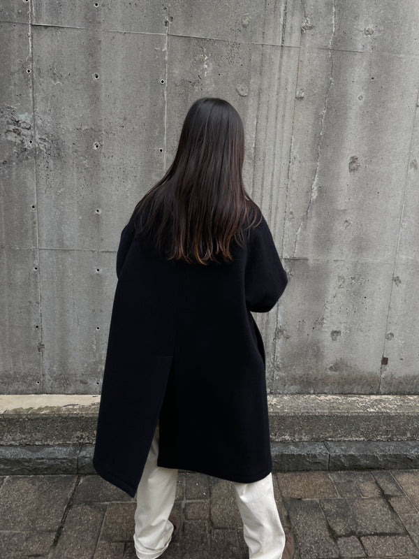 【FARAH|ファーラー】BAL COLLAR OVERCOAT/バルカラーオーバーコート(NAVY)