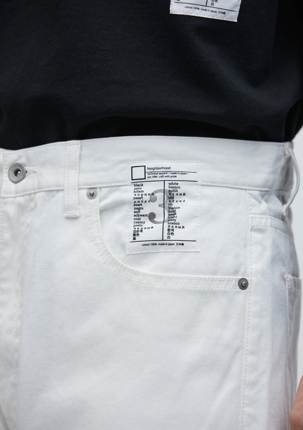 【NEIGHBORHOOD|ネイバーフッド】BW DP BASIC PANTS/BW DPベーシックパンツ(WHITE)