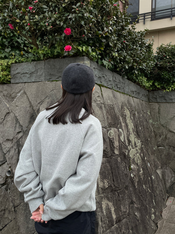 【FARAH|ファーラー】POTTING LOGO CREWNECK SWEATSHIRT/ポッティングロゴクルーネックスウェットシャツ(HEATHER GREY)