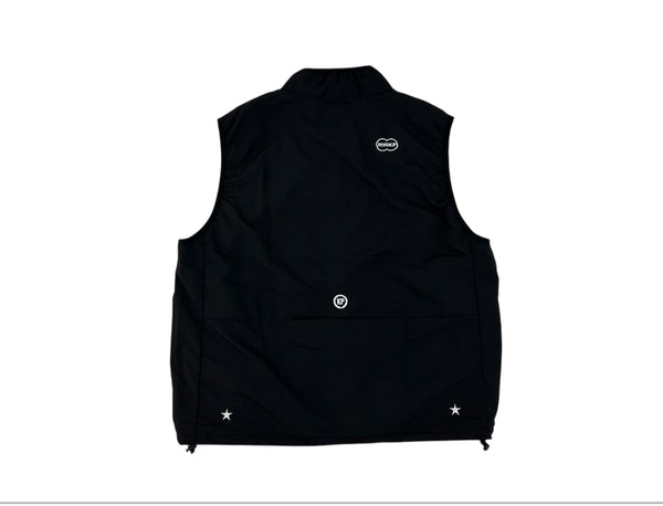 【M&M|エムアンドエム】NYLON LIGHT WEIGHT PACKABLE VEST/ナイロンライトウェイトパッカブルベスト(BLACK)