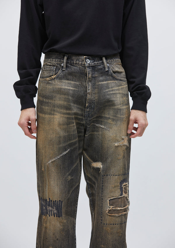 【NEIGHBORHOOD|ネイバーフッド】SAVAGE DENIM DP BASIC PANTS/サベージデニムDPベーシックパンツ(BLACK)