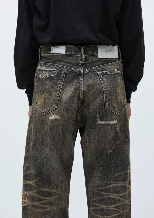 【NEIGHBORHOOD|ネイバーフッド】SAVAGE DENIM DP BASIC PANTS/サベージデニムDPベーシックパンツ(BLACK)