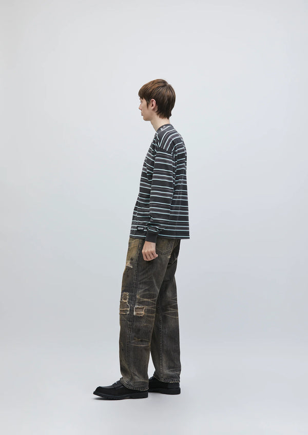 【NEIGHBORHOOD|ネイバーフッド】SAVAGE DENIM DP BASIC PANTS/サベージデニムDPベーシックパンツ(BLACK)