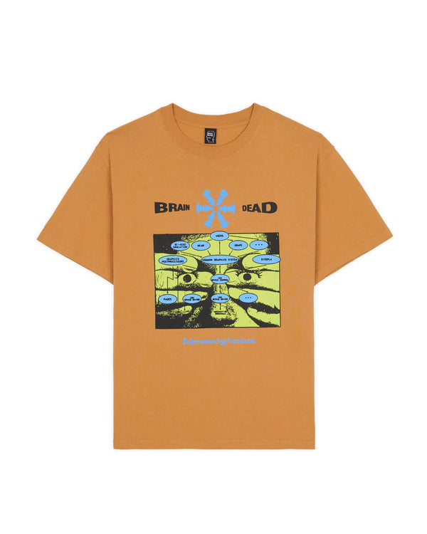 【BRAIN DEAD|ブレインデッド】INFORMATION AGE OCCULTISM T-SHIRT/インフォメーションオカルティズムTシャツ(CUMIN)