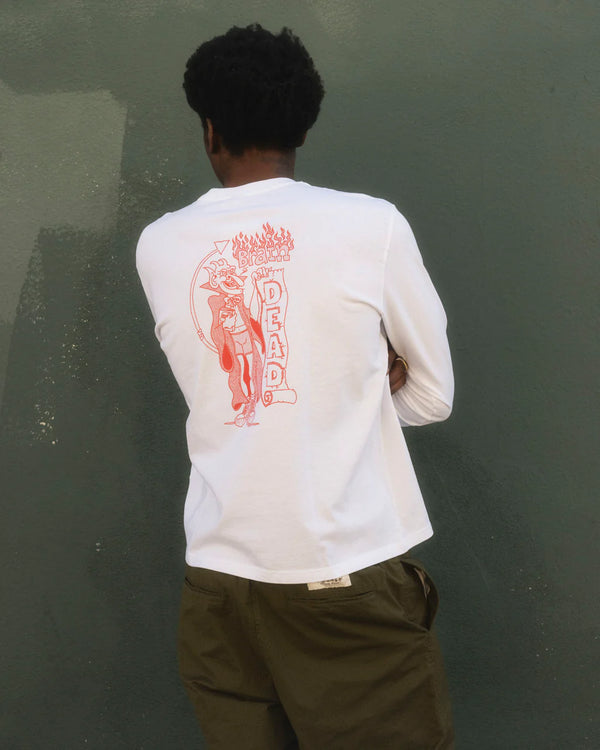 【BRAIN DEAD|ブレインデッド】JUDGEMENT L/S T-SHIRT/L/S Tシャツ(WHITE)