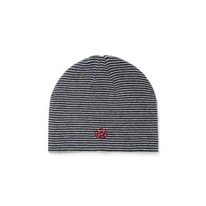 【SOL soonerorlater|ソル スーナーオアレイター】KNITTED BORDER BEANIE(BLACK&IVORY) 正規取扱店舗 公式オンライン通販 島根 松江 ビーニー 26AW GuruGuruロゴ