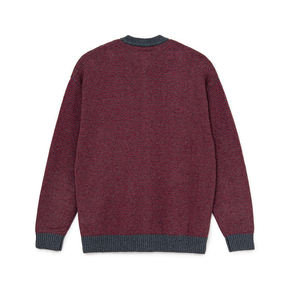 【SOL soonerorlater|ソル スーナーオアレイター】KNITTED BORDER CARDIGAN(BURGUNDY&CHARCOAL , BLACK&IVORY) 正規取扱店舗 公式オンライン通販 島根 松江 ニットカーディガン ボーダーニット 26AW