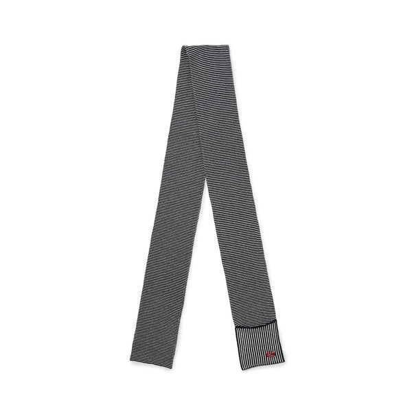 【SOL soonerorlater|ソル スーナーオアレイター】KNITTED BORDER SCARF(BLACK&IVORY , BURGUNDY&CHARCOAL) 正規取扱店舗 公式オンライン通販 島根 松江 26AW マフラー GuruGuruロゴ