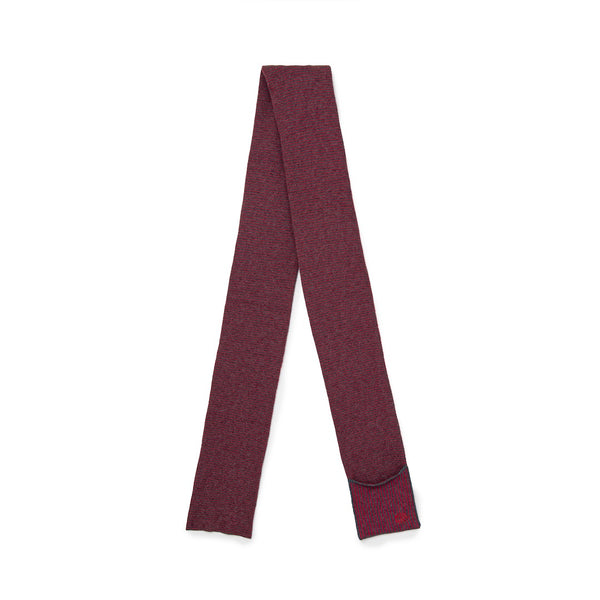 【SOL soonerorlater|ソル スーナーオアレイター】KNITTED BORDER SCARF(BLACK&IVORY , BURGUNDY&CHARCOAL) 正規取扱店舗 公式オンライン通販 島根 松江 26AW マフラー GuruGuruロゴ