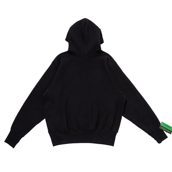【LQQK STUDIO | ルックスタジオ】SIGNATURE SNAP FLEECE HOODIE/シグネイチャー スナップ フリースフーディー(BLACK)