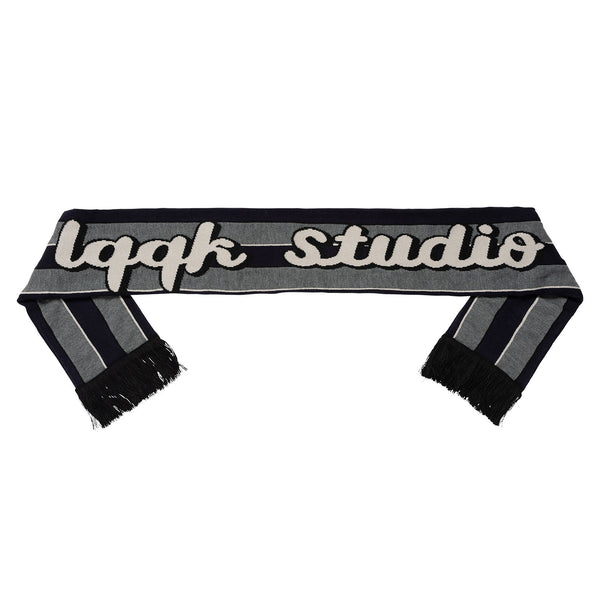 【LQQK STUDIO | ルックスタジオ】KNIT SCARF/ニットスカーフ(NAVY)
